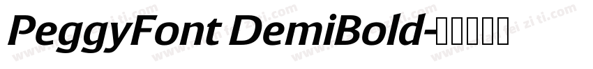 PeggyFont DemiBold字体转换